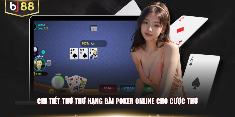 Chi tiết thứ thứ hạng bài Poker online cho cược thủ